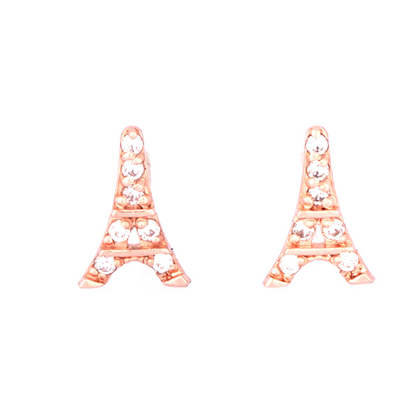 14k 에펠탑 심플 귀걸이